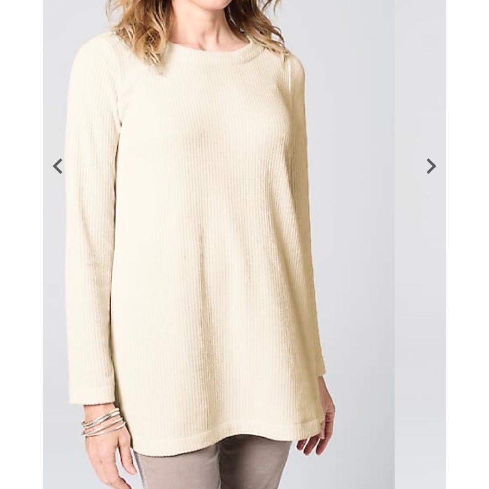 NWT J Jill Wearever Collection Tunic Sweater Womens XXL Marble-Gray‎